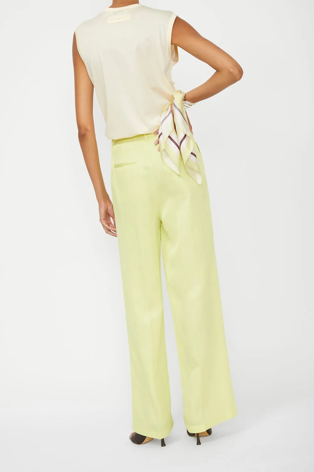 Isabelle Blanche pantaloni limonade satinati