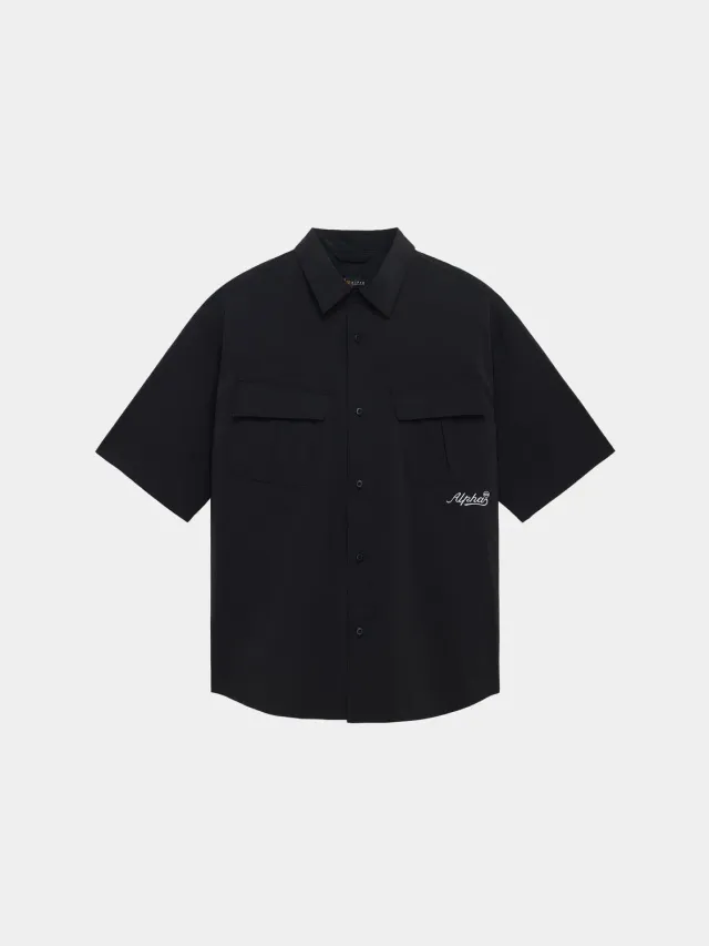 Alpha Industries Fatigue Relaxed camasa Black cu buzunare cargo
