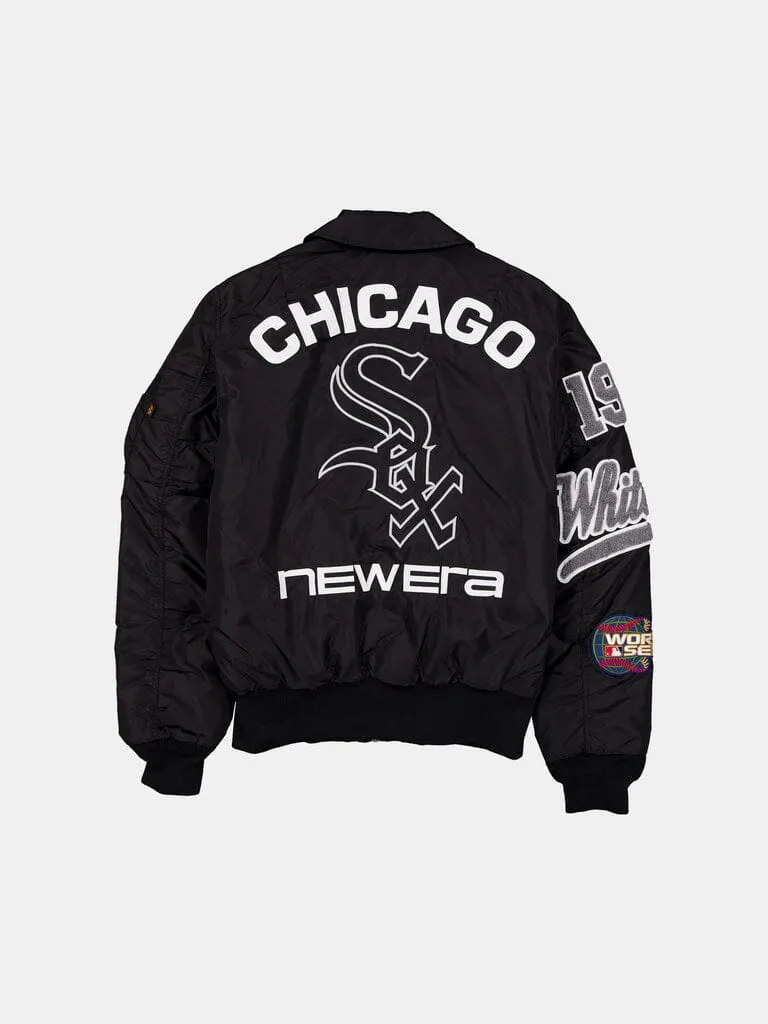 Alpha Industries Chicago White Sox MA-1 geaca bomber neagra