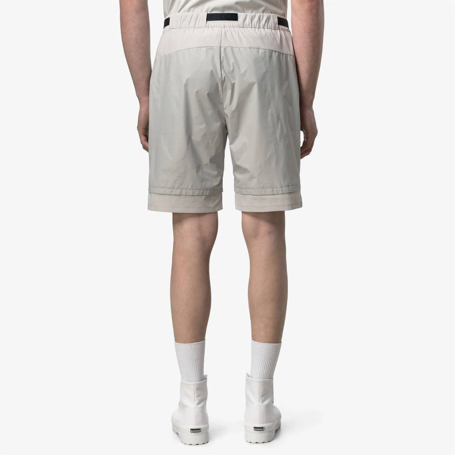 K-Way Breger shorts barbati bej cargo cu carabina
