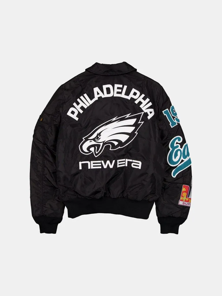 Alpha Industries Philadelphia Eagles MA-1 geacă bomber neagră