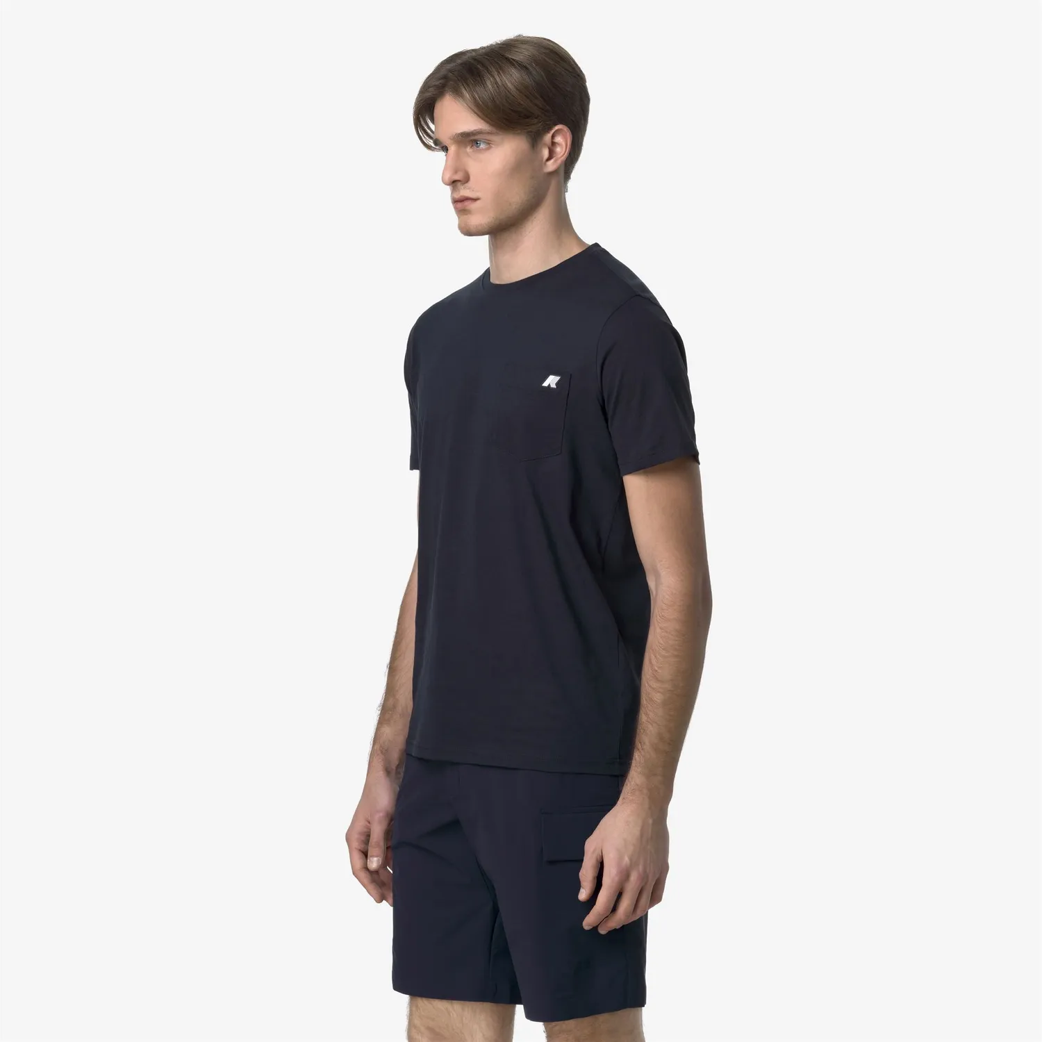 K-Way Sigur Jersey Slim tricou barbati albastru buzunar