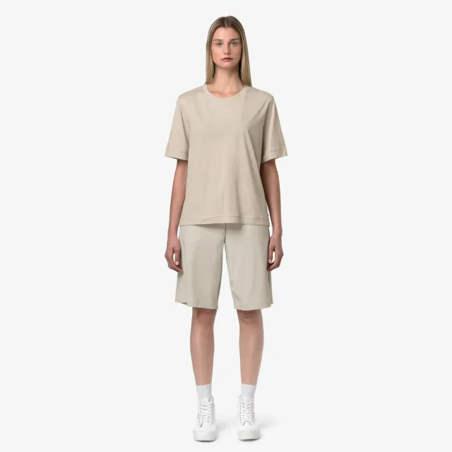 K-Way Gabillou Cotton Silk tricou dama bej matase