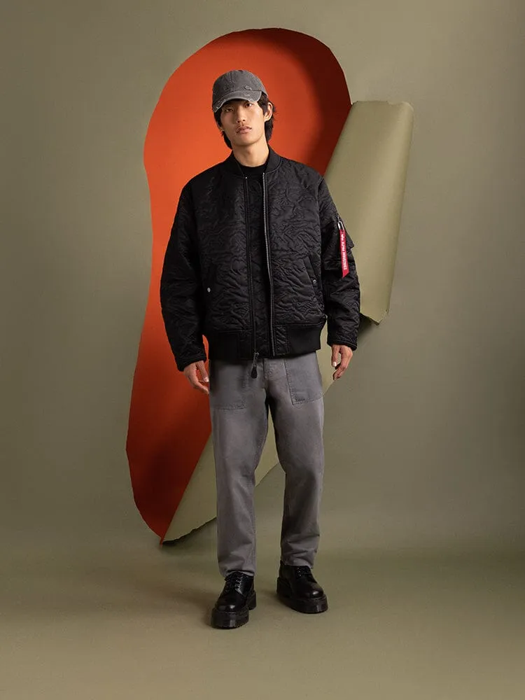 Alpha Industries Camo Quilted MA-1 bomber geacă neagră matlasată