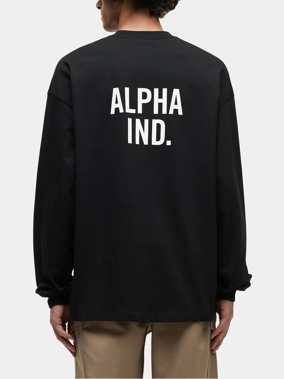 Alpha Industries UNFRM Pocket tricou negru maneca lunga