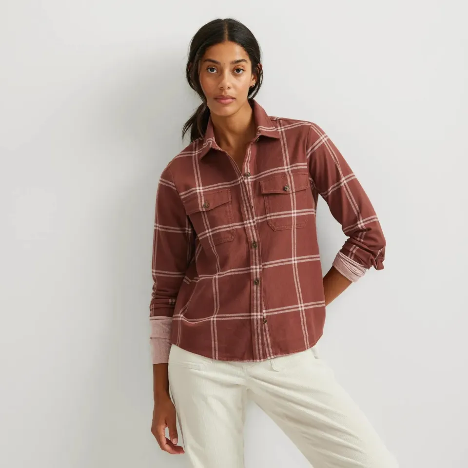 Eddie Bauer Stine's cămașă flanel damă albastră
