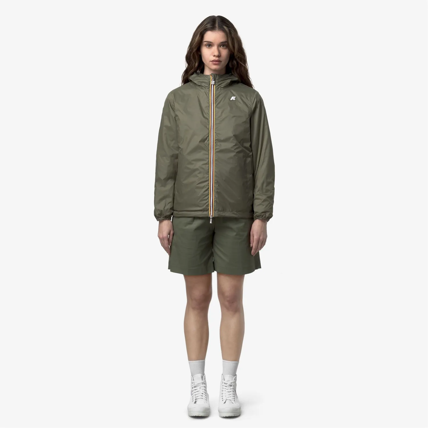 K-Way Jake Cotton Double geaca reversibila bej-verde
