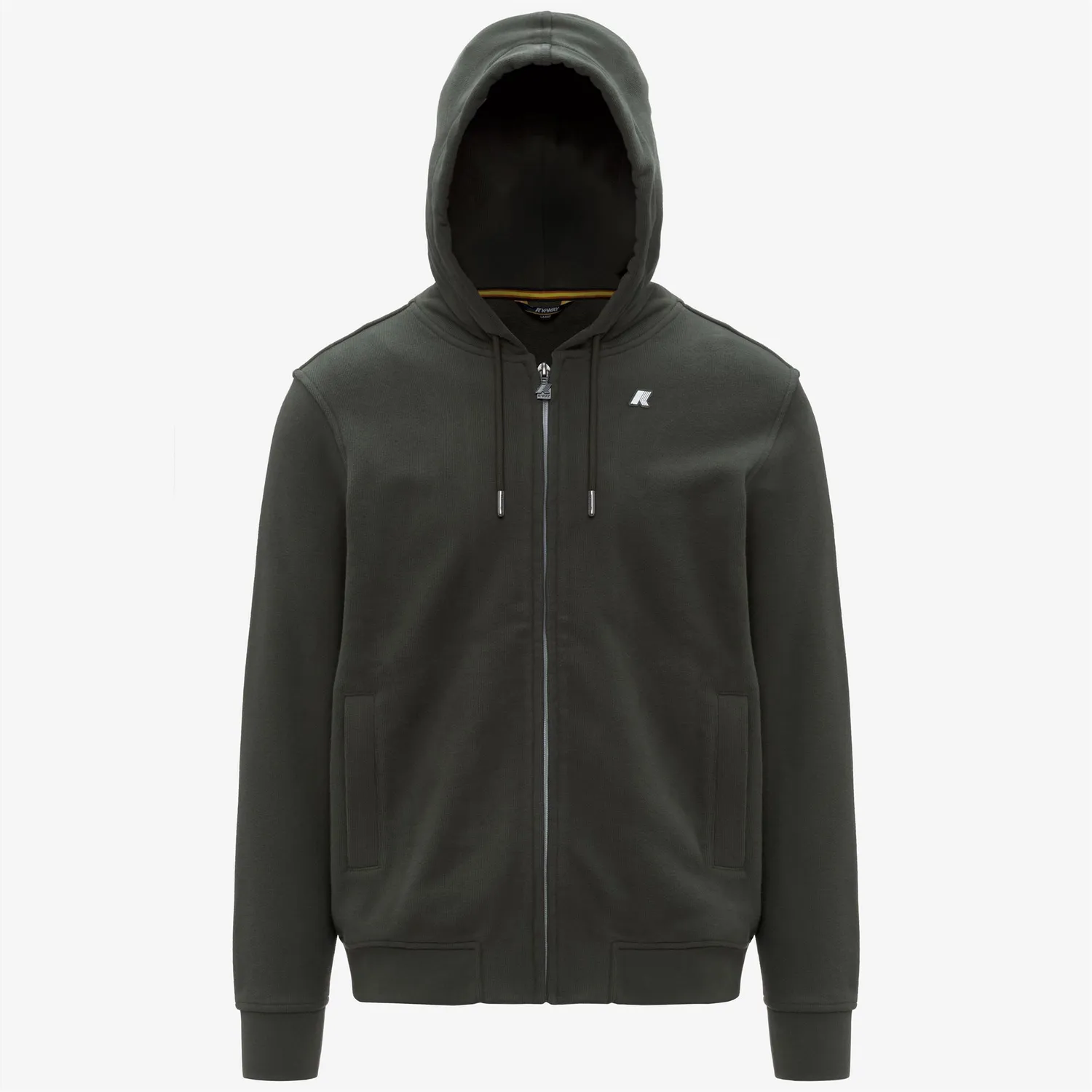 K-Way Anthony Heavy Fleece jachetă verde cu glugă