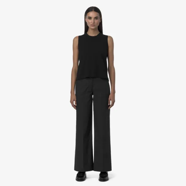 K-Way Tya Twill Tech pantaloni chino dama negri stretch
