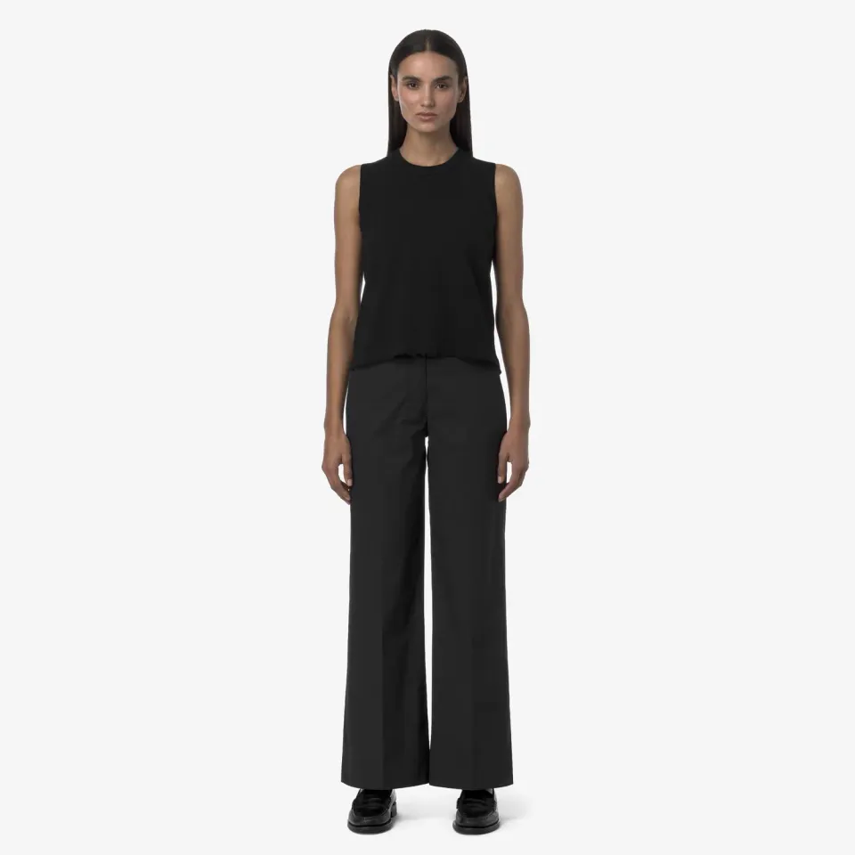 K-Way Tya Twill Tech pantaloni chino dama negri stretch