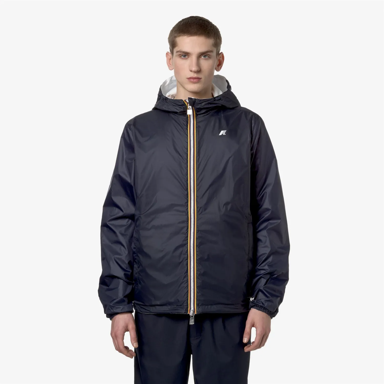 K-Way Jake Plus.2 Double geaca barbati alba reversibila