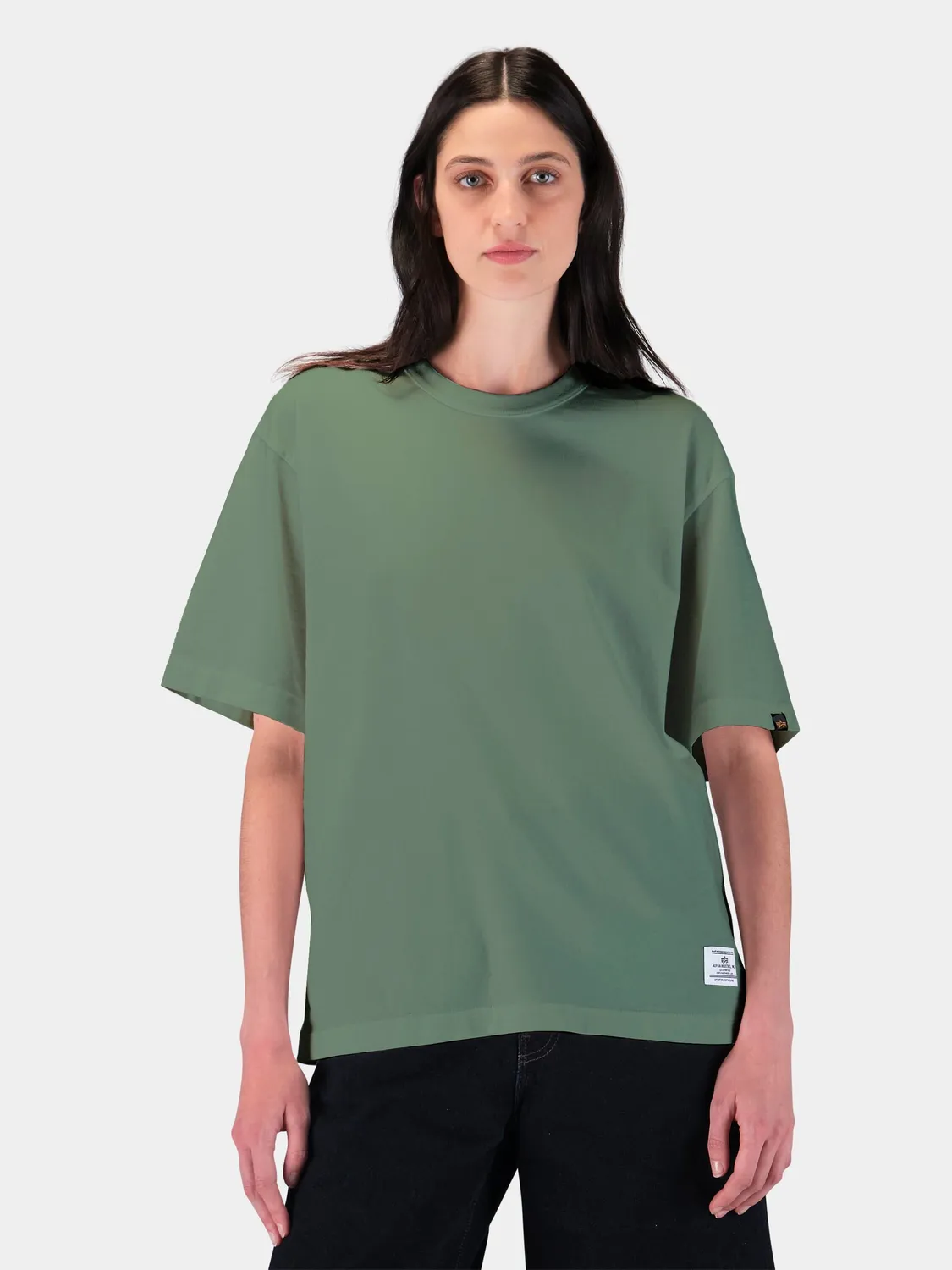 Alpha Industries Relaxed Short Sleeve Tee tricou bumbac Moss