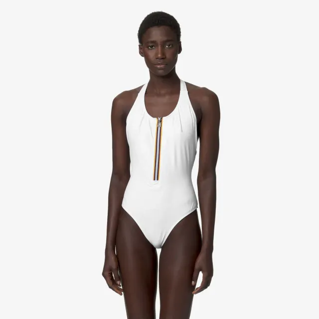 K-Way Sylvie Beach costum baie alb dintr-o bucata