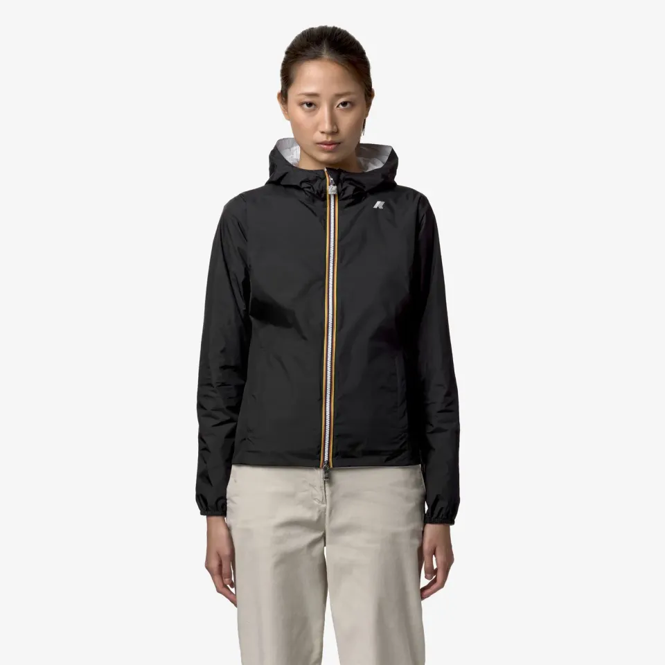K-Way Lily Plus.2 Double geaca scurta negru-alb impermeabila