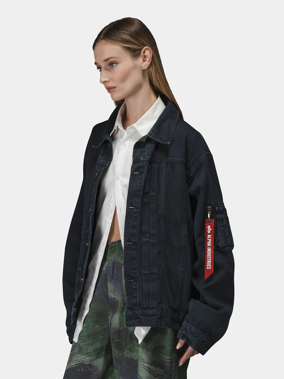 Alpha Industries CTN Work Overshirt camasa Replica Blue bumbac