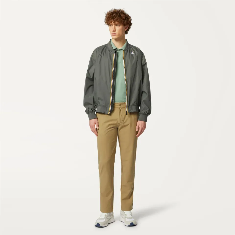 K-Way Gael pantaloni chino barbati bej Khaki stretch