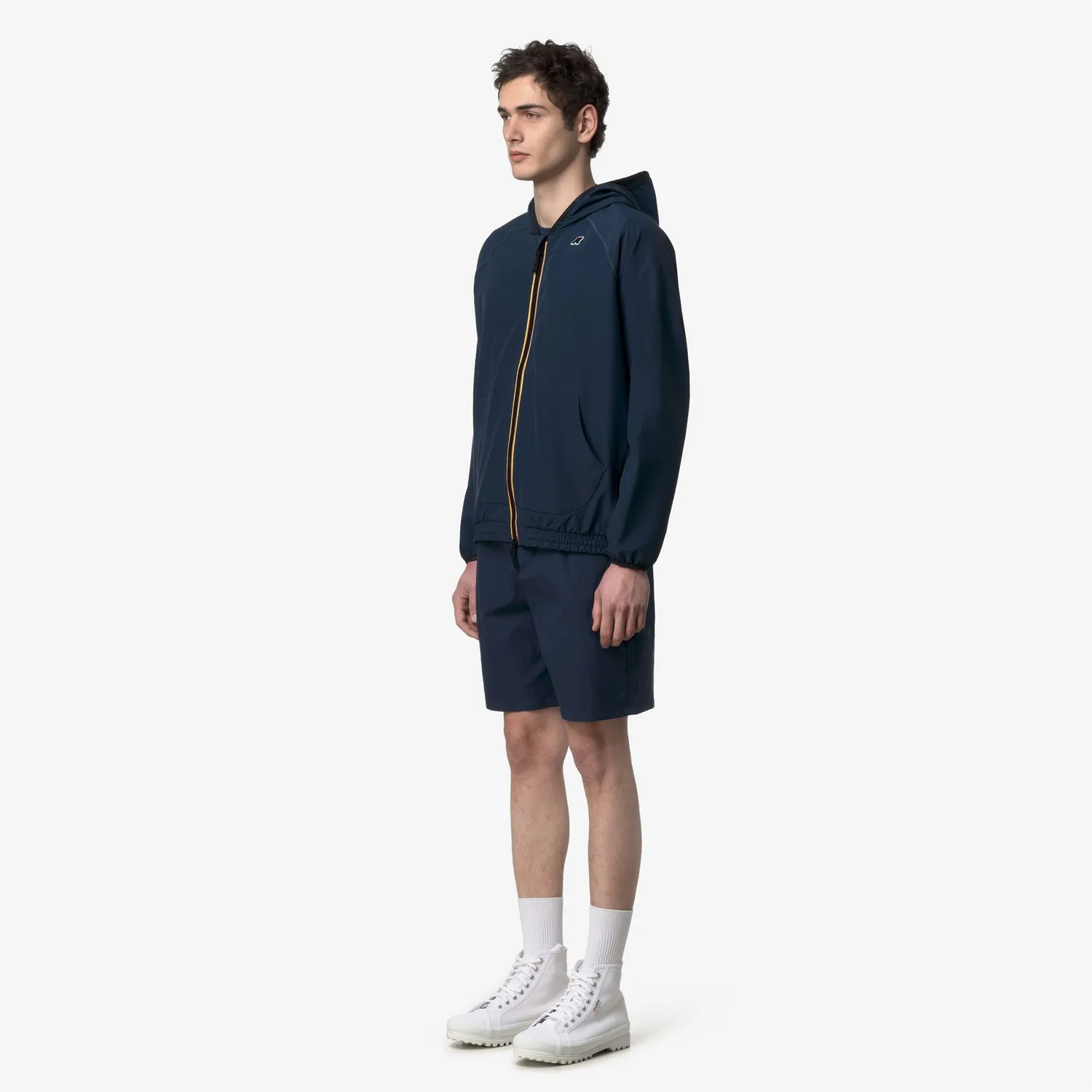 K-Way Sia geaca fleece barbati albastru cu gluga