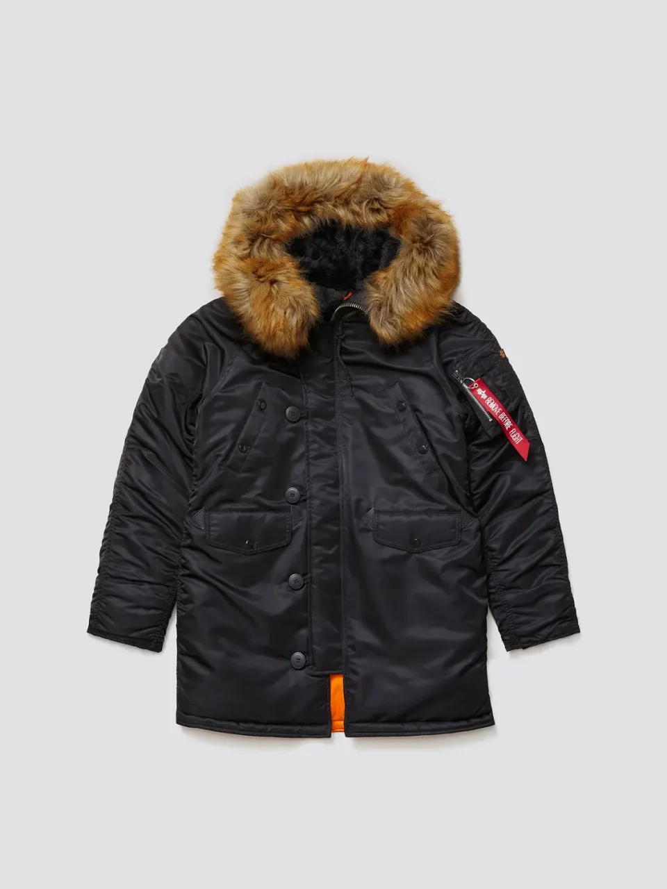 Alpha Industries N-3B parka dama neagra calduroasa
