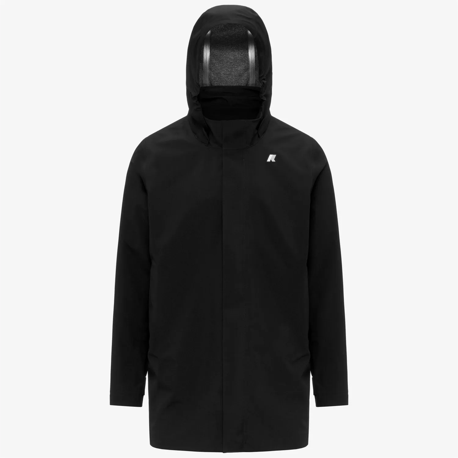 K-Way Duke Bonded Jersey palton bărbați negru 3/4 elegant
