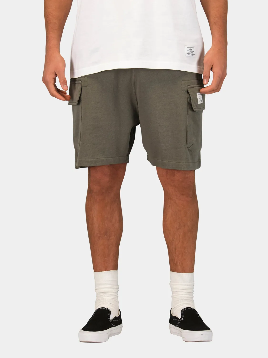 Alpha Industries Essential Cargo French Terry pantaloni scurti field gray cargo
