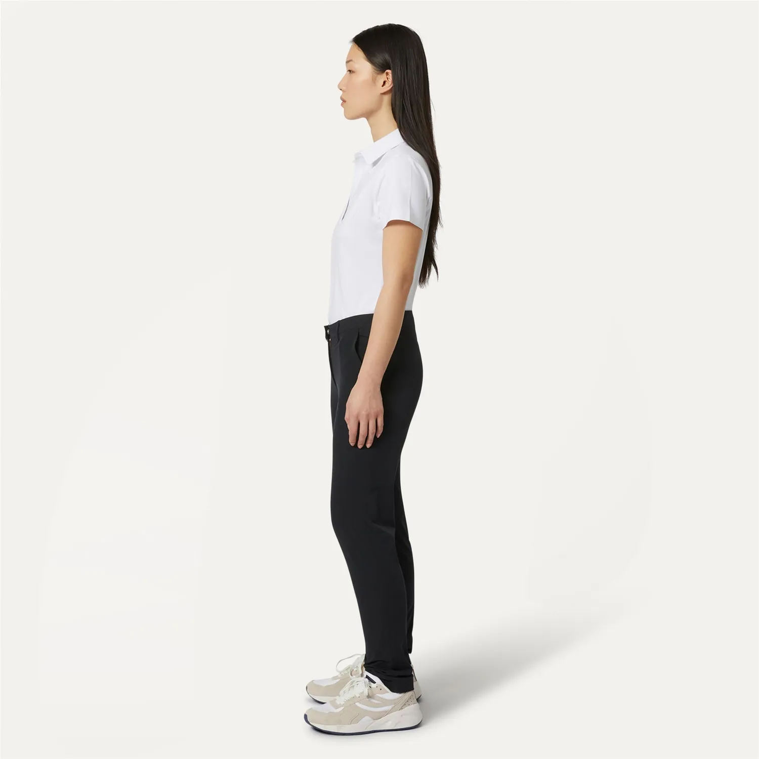 K-Way Marlene Light pantaloni dama negru nailon stretch