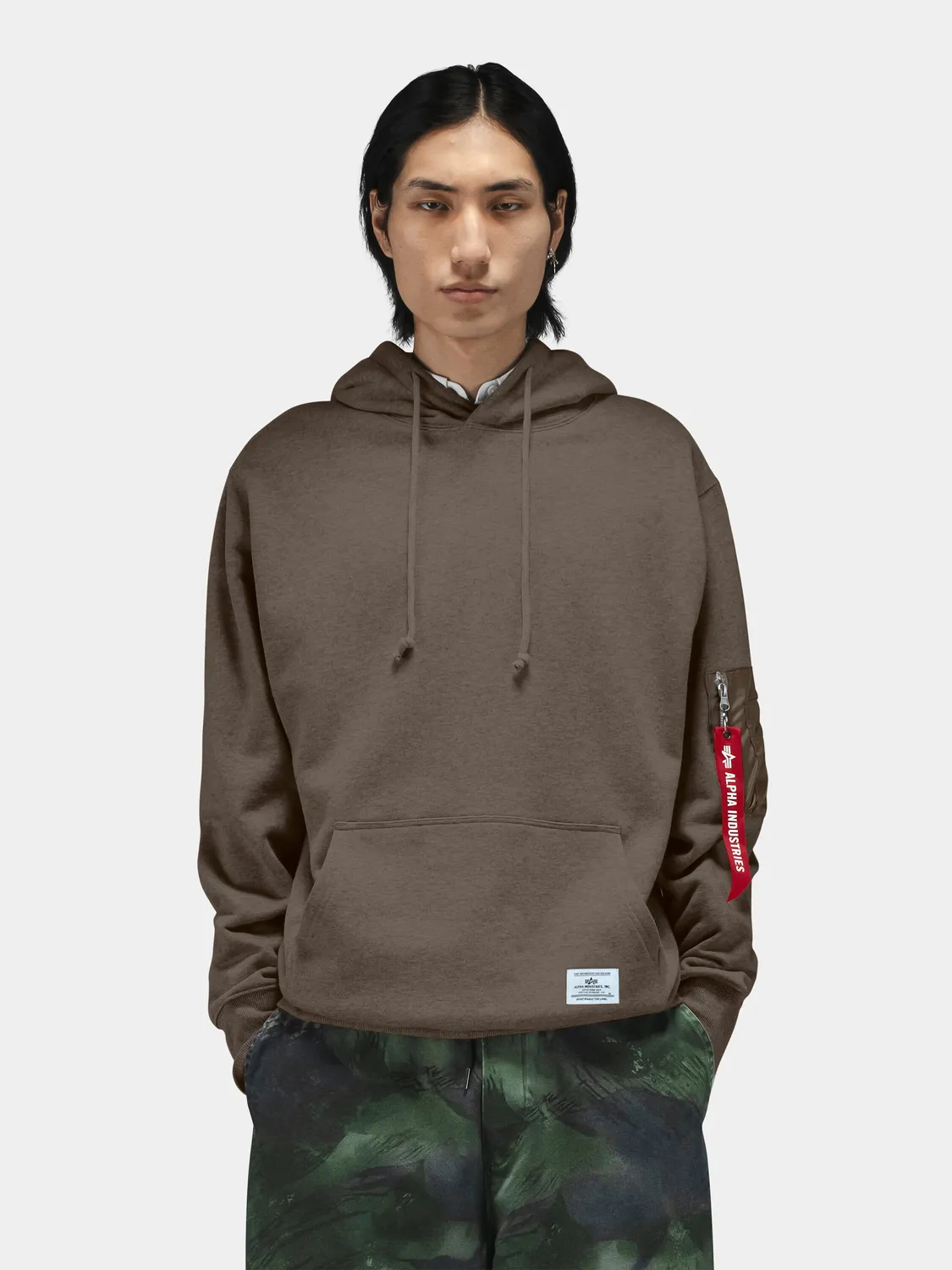 Alpha Industries Utility Pocket hanorac negru bumbac
