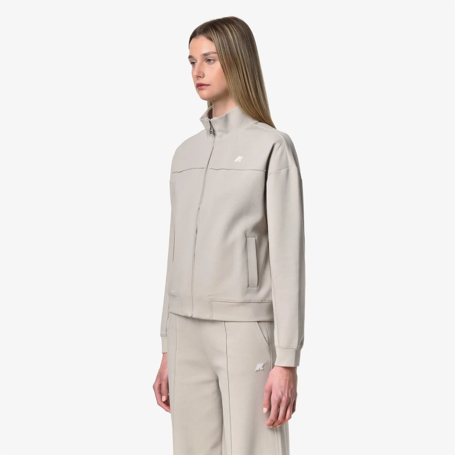 K-Way Arvinne hanorac dama bej Beige Lt cropped