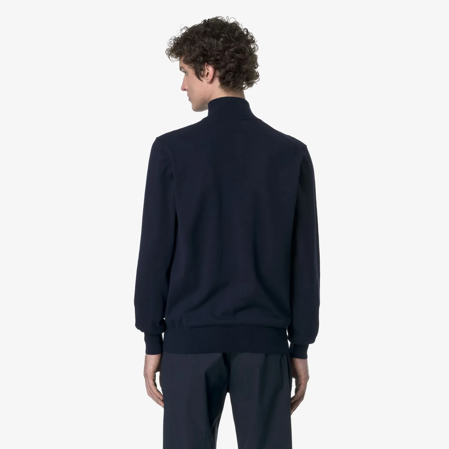 K-Way Finny Cotton cardigan barbati albastru zip antipilling