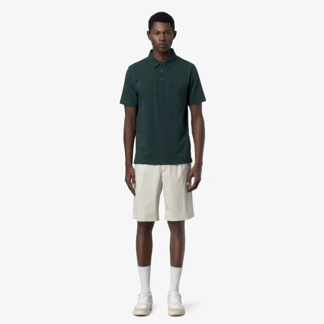 K-Way Klassic Vanoine polo barbati verde bumbac stretch