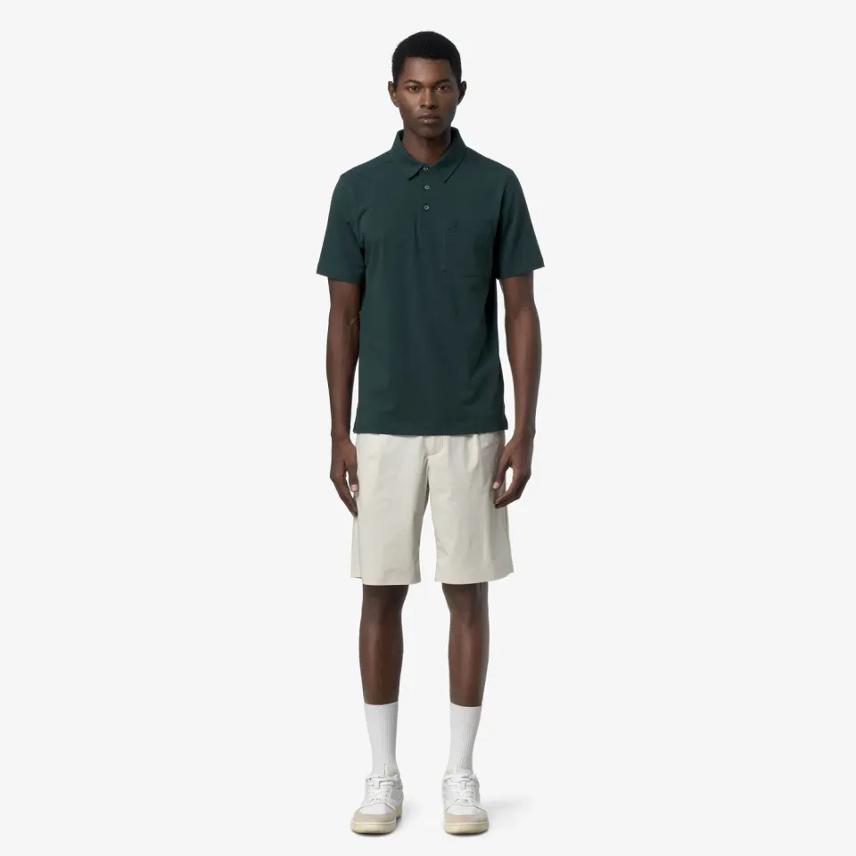 K-Way Klassic Vanoine polo barbati verde bumbac stretch