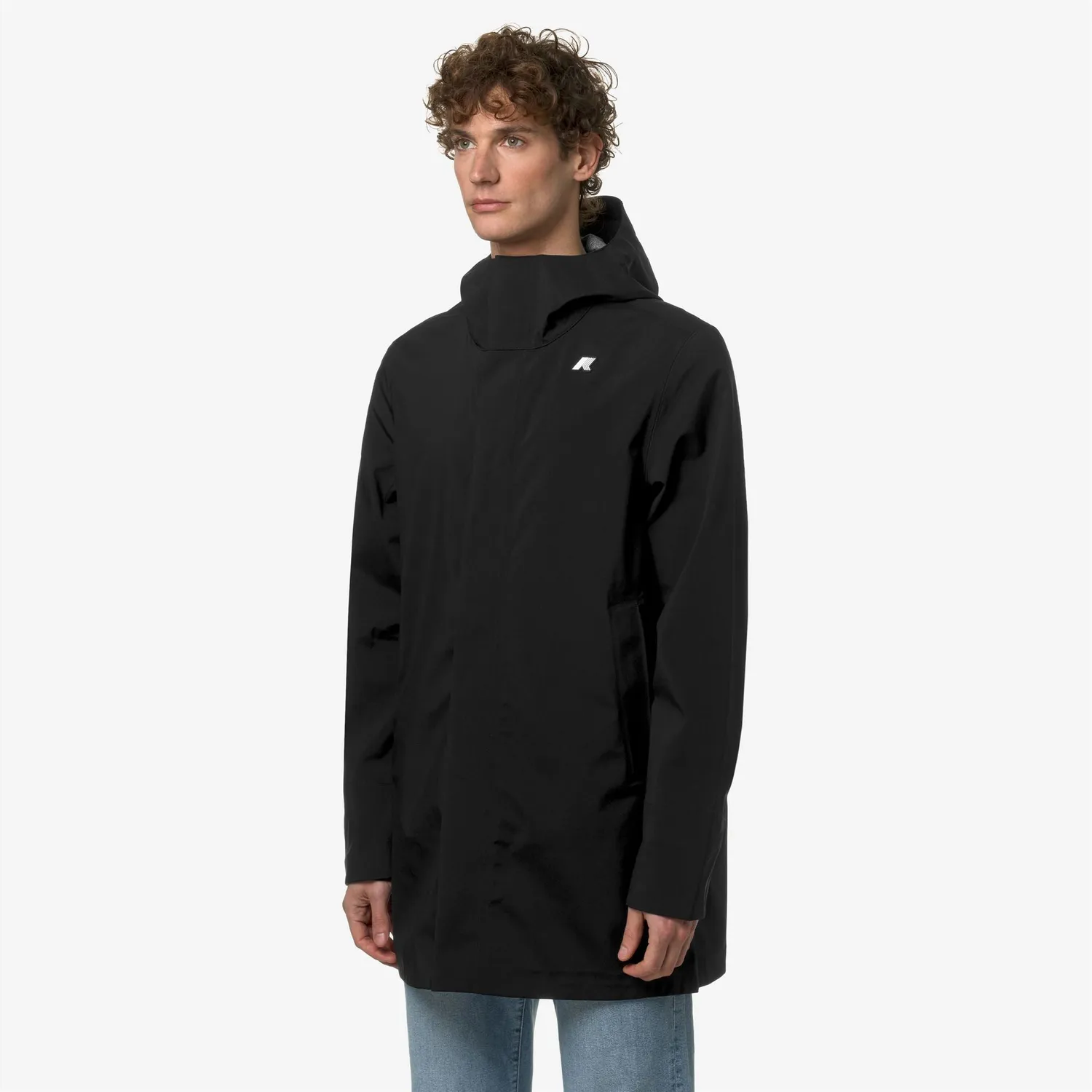 K-Way Tommy Bonded parka barbati neagra impermeabila