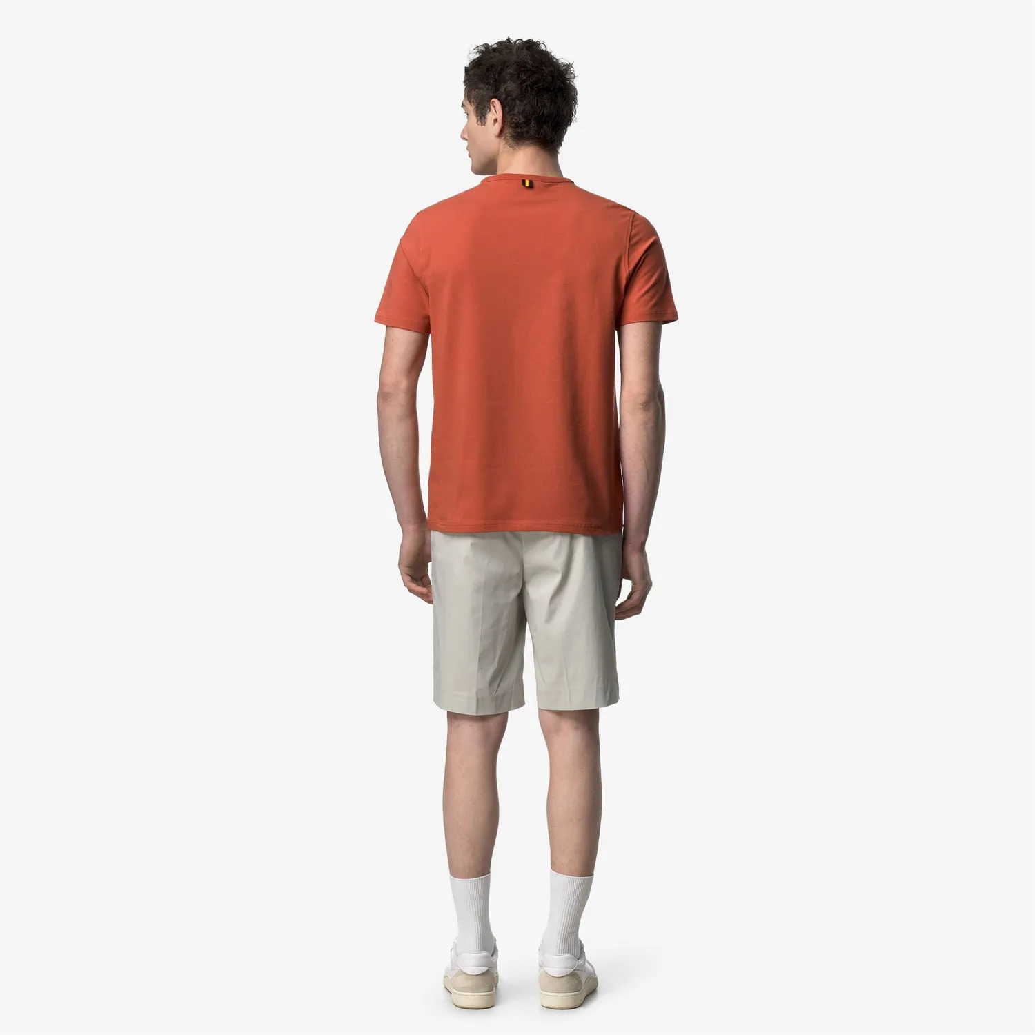 K-Way Adame tricou barbati portocaliu maroniu bumbac elastic