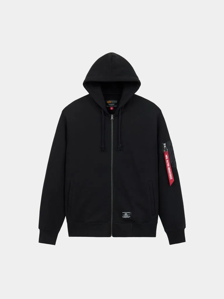 Alpha Industries Utility Pocket hanorac gri cu fermoar
