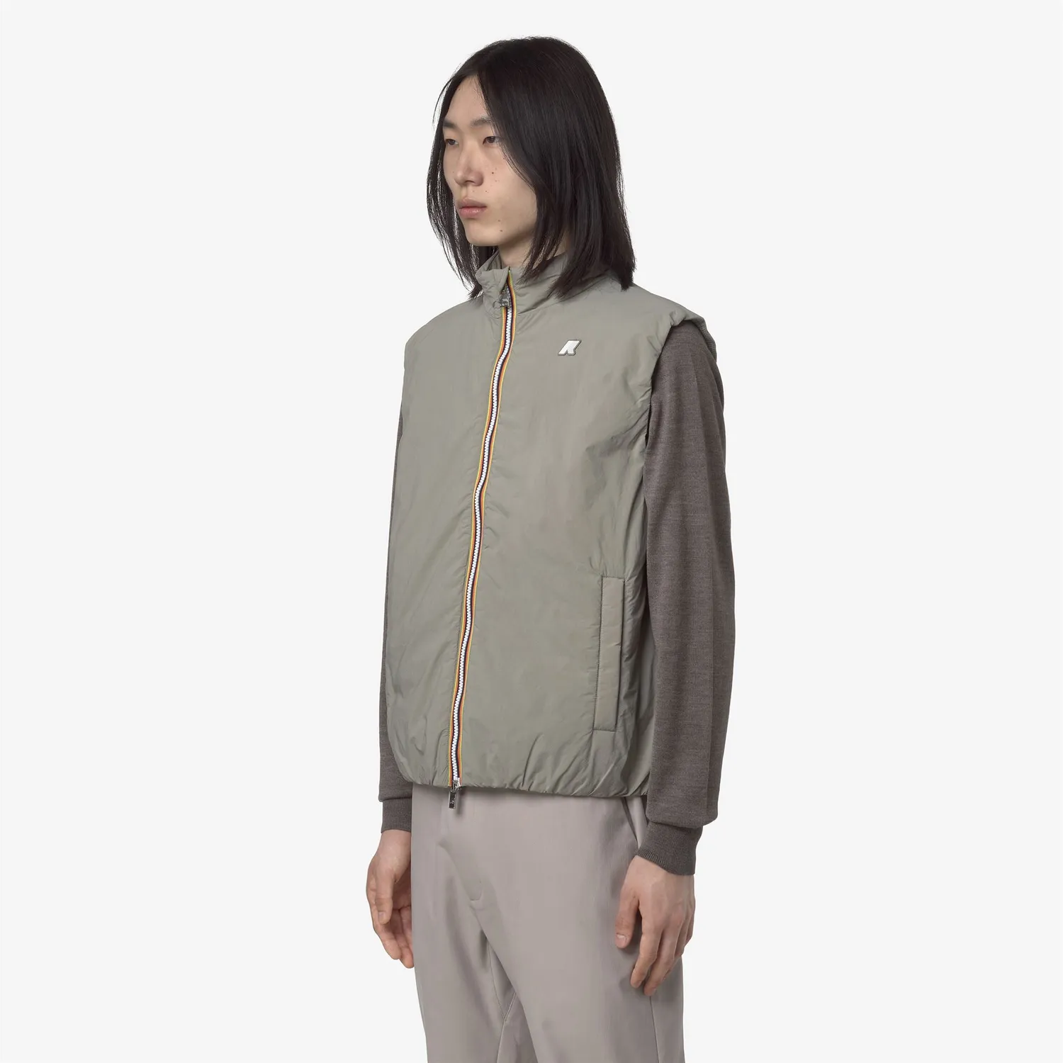 K-Way Valen Plain Warm vesta barbati verde calduroasa