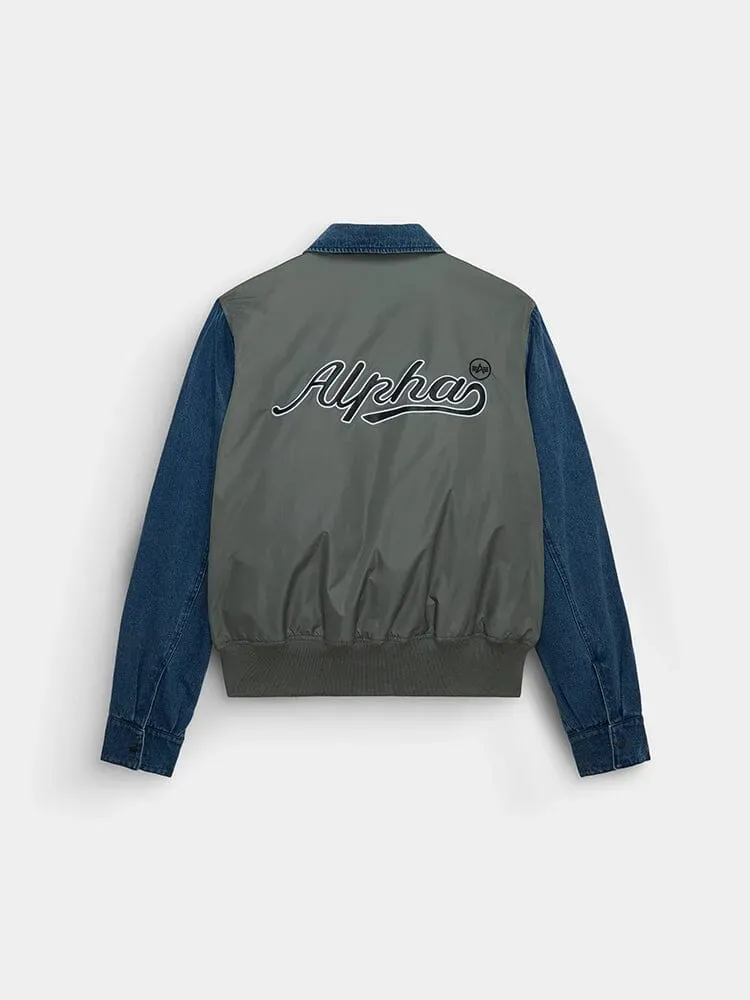 Alpha Industries Denim Relaxed Mixed Media flight gri