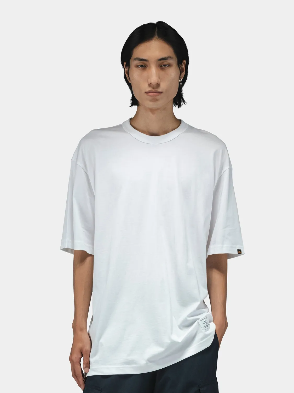 Alpha Industries Short Sleeve Relaxed Tee tricou alb bumbac