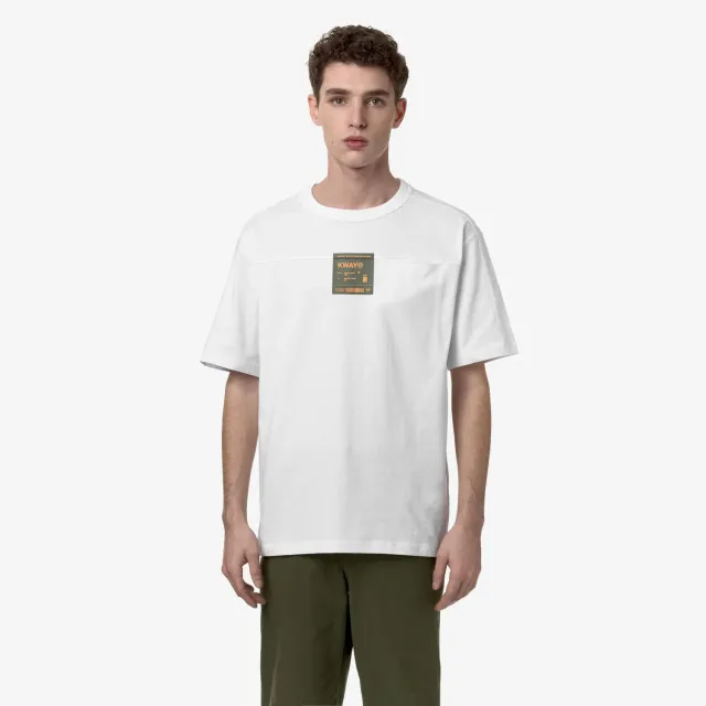 K-Way Fantome Print-Pocket tricou barbati alb bumbac