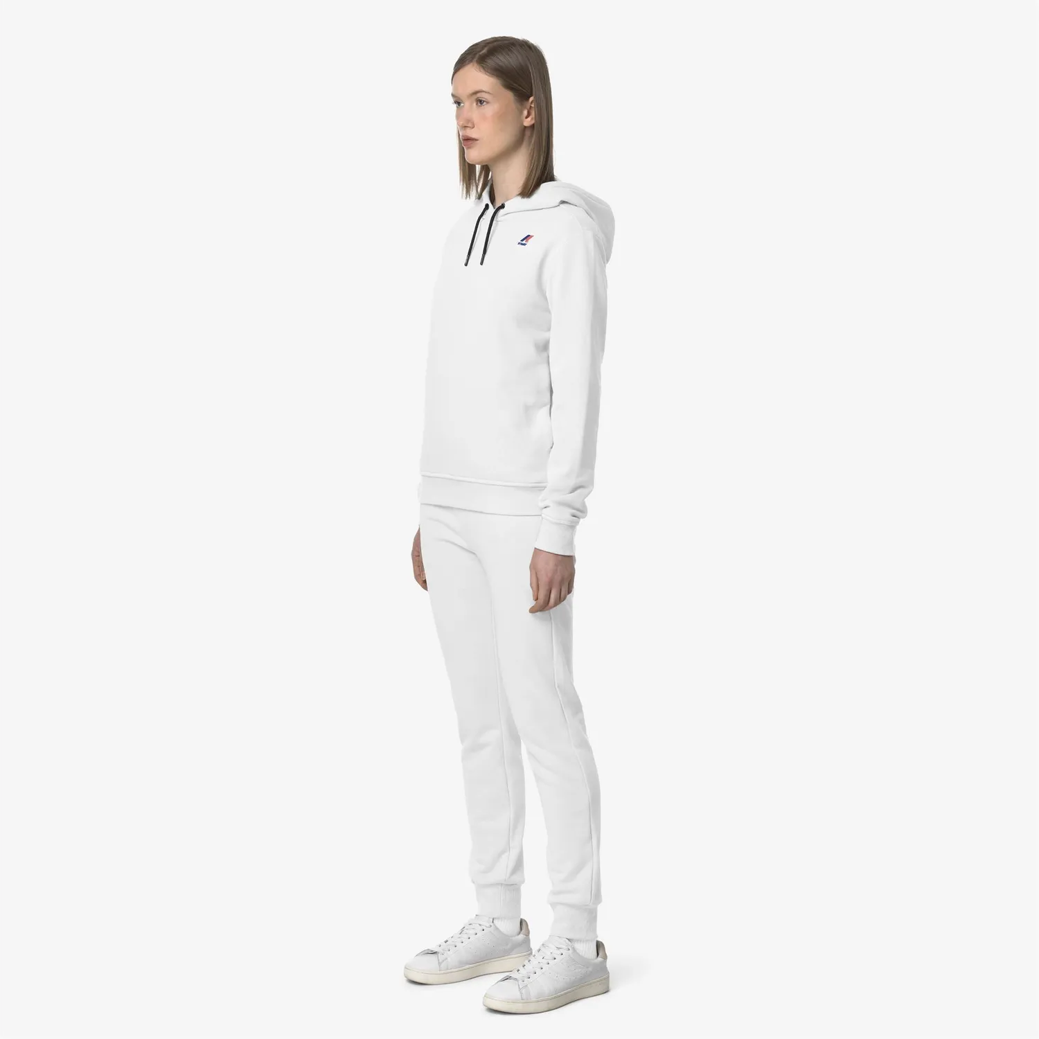 K-Way Bishop Poly Cotton pantaloni sport albi