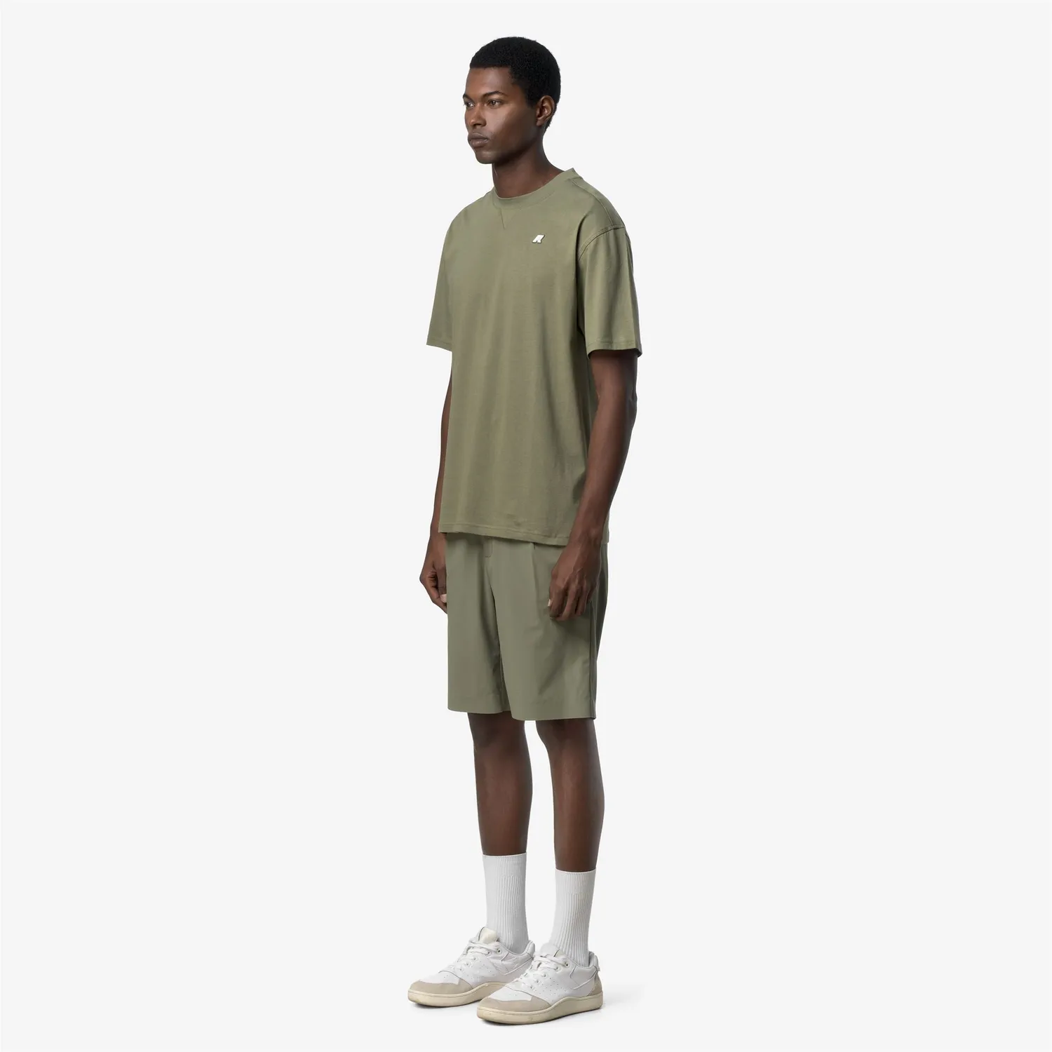 K-Way Solo Jersey Triangle tricou bărbați verde bumbac
