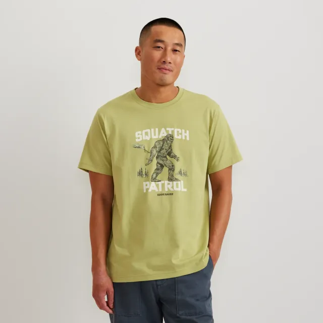 Eddie Bauer Squatch Patrol tricou Lt Aloe bumbac