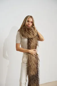 Mareus 685 șal lung blană vulpe bronz 250 cm