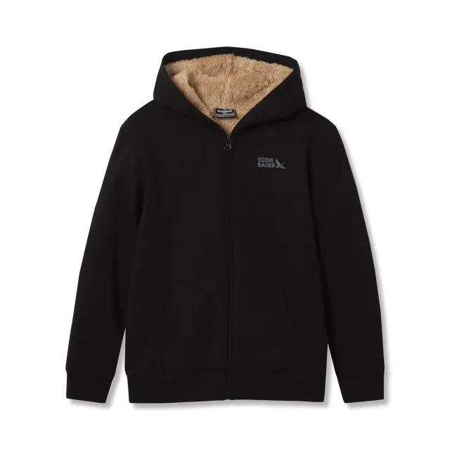 Eddie Bauer Camp Fleece hanorac băieți negru cu glugă
