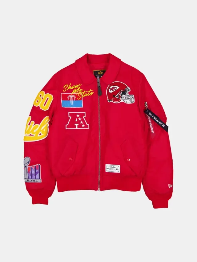 Alpha Industries MA-1 Chiefs bomber rosu scarlet New Era