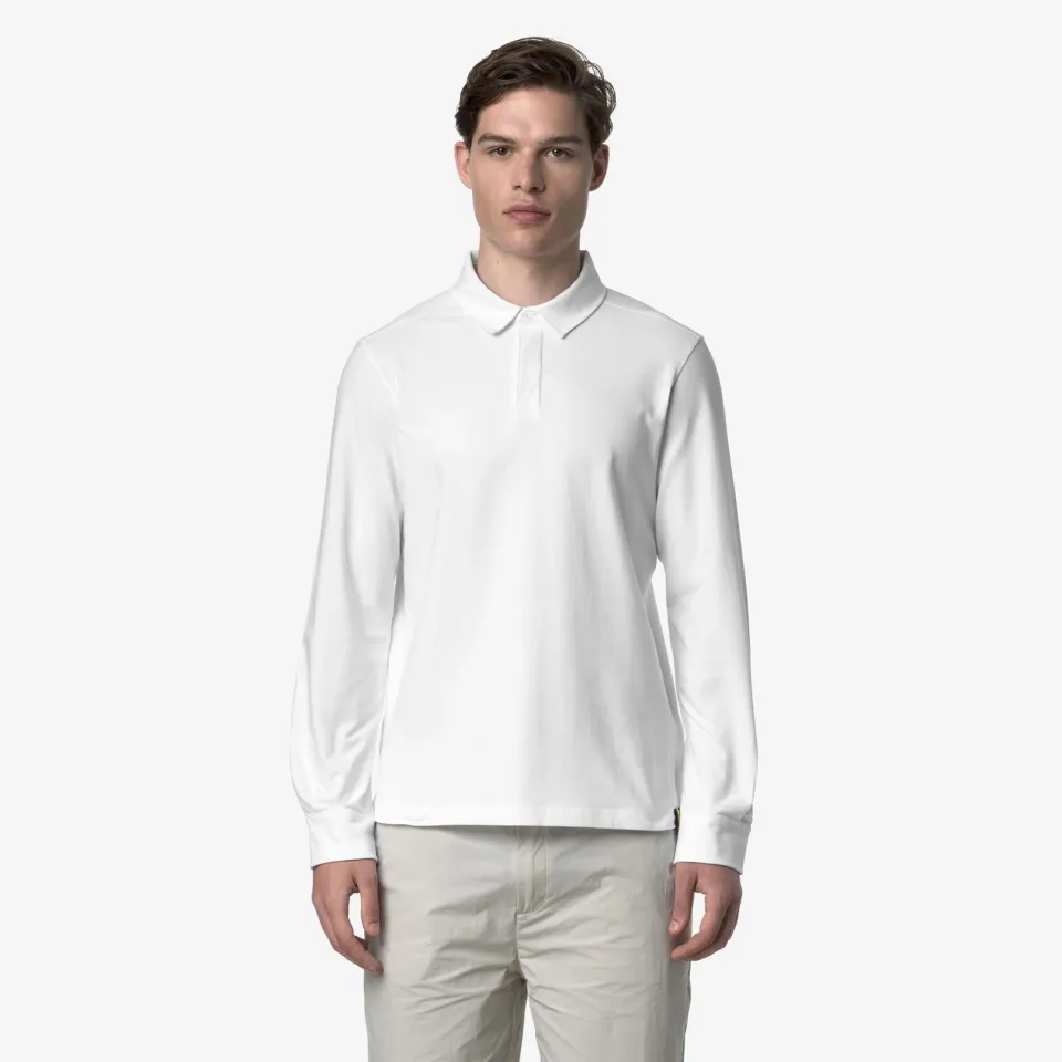 K-Way Tibere Ice Cotton polo barbati alb