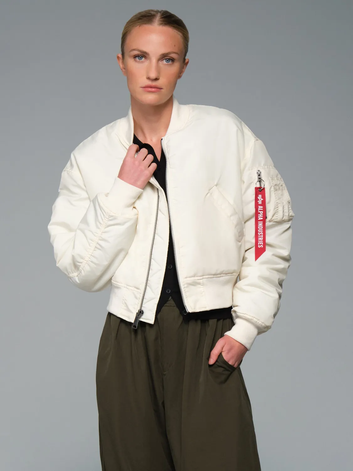 Alpha Industries MA-1 Cropped geacă bomber damă negru