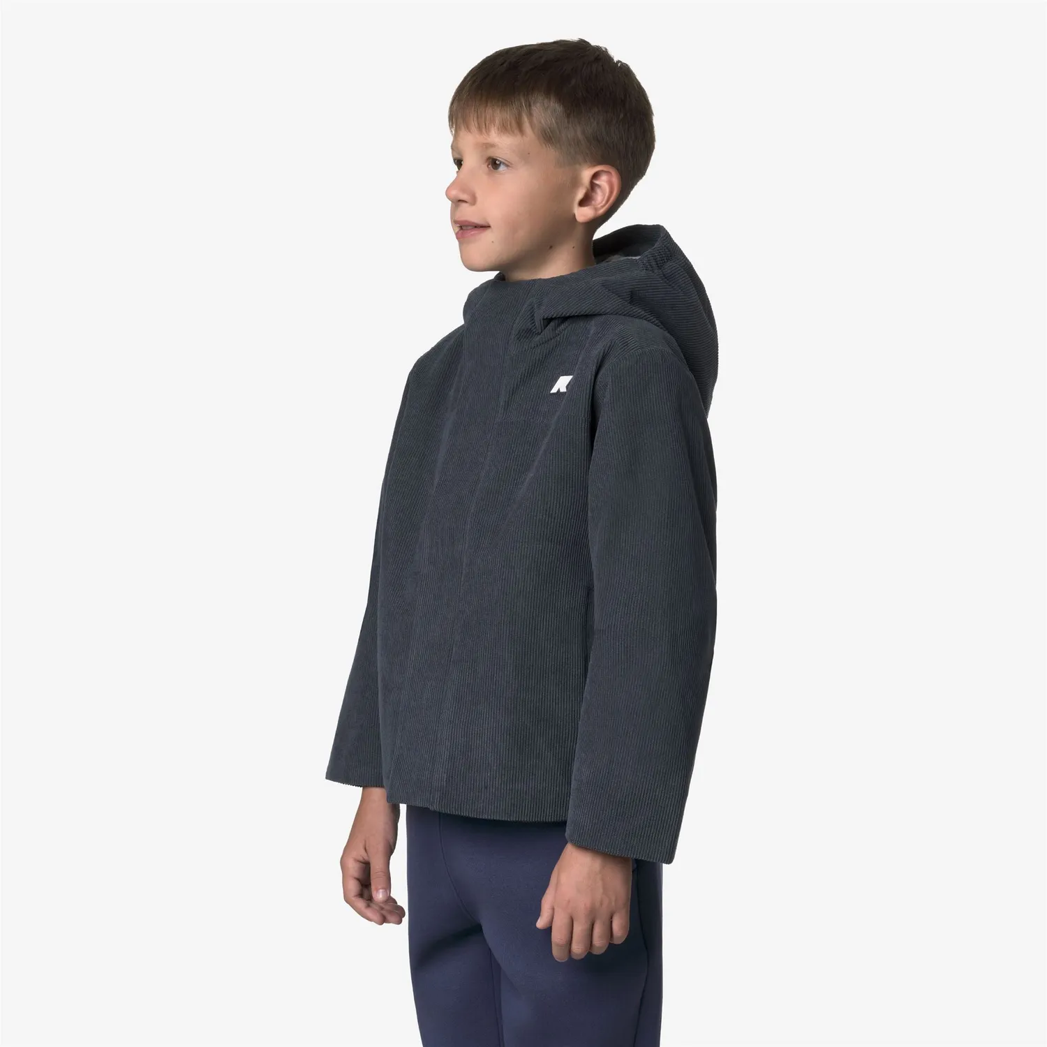 K-Way Sharille Corduroy geaca baieti bleu calduroasa medie
