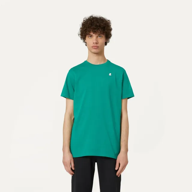 K-Way Elliot tricou verde bumbac imprimeu spate