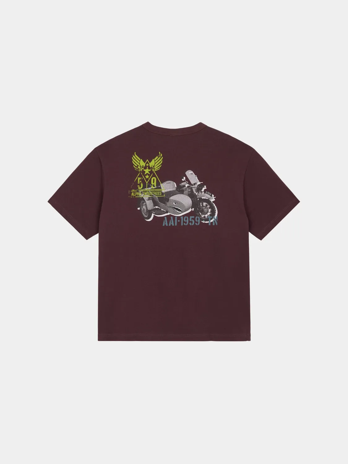 Alpha Industries Essential Moto Tee tricou maro cacao bumbac