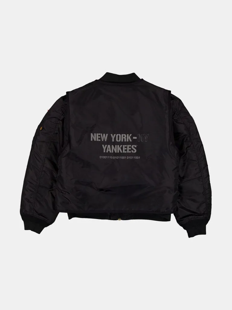 Alpha Industries MA-1 Yankees geaca bomber neagra 2-in-1 vesta