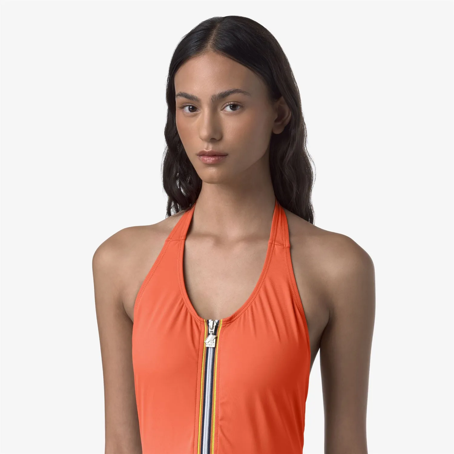 K-Way Sylvie Beach costum de baie portocaliu Arabesque